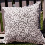 CSC001GF – Cushion Cover Canvas Grey Flower