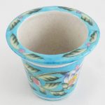 PL001TF Small Cyan Floral Planter 01