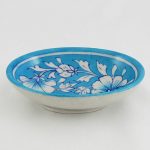 SD002TW Cyan Floral Soap Dish 02